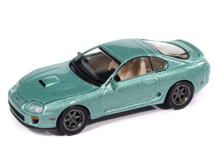 1998 Toyota Supra Caribbean Green Metallic 1:64 diecast model by Auto World