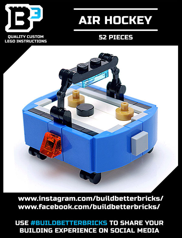 Custom Air Hockey Table 52-Piece Building Set made from LEGO parts - B3 Customs 3