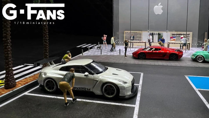 Apple Store 1:64 Scale Diorama Model by G-Fans Parking Lot View710032