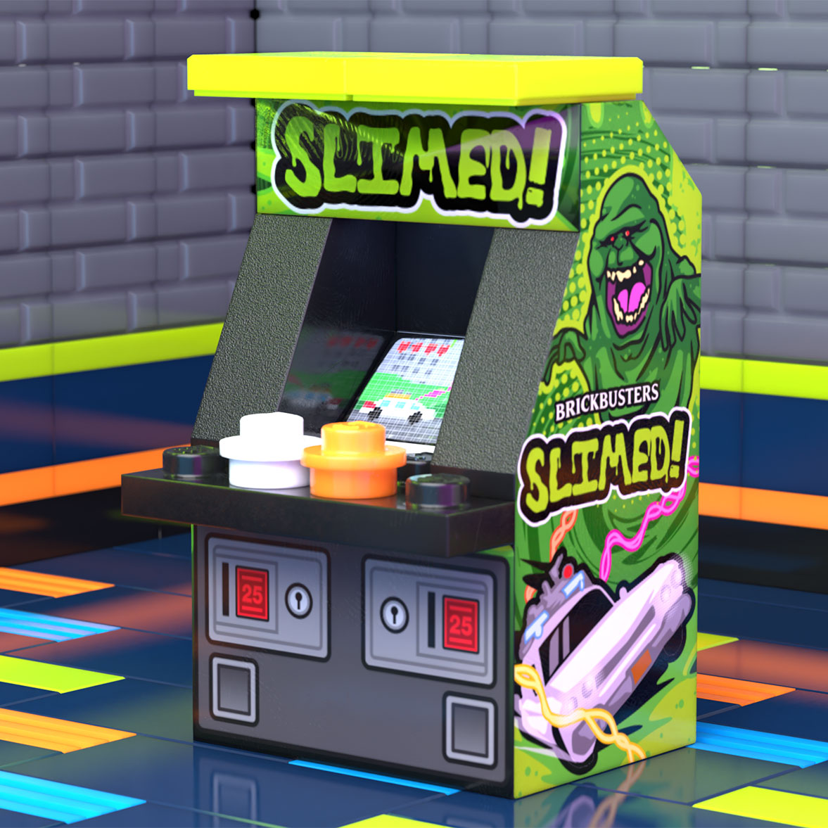 Slimed Arcade Machine made using LEGO parts 2
