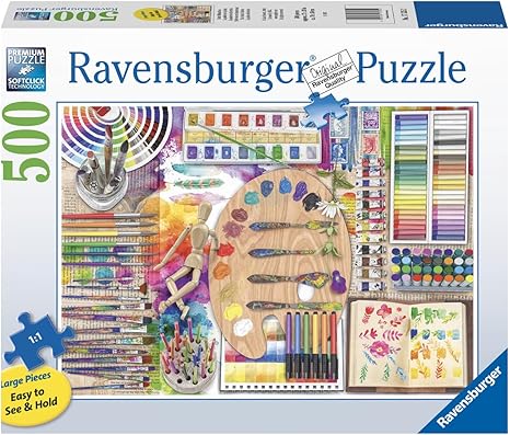 Ravensburger Artist's Pallet Puzzle - 500-Piece Large Format Jigsaw Puzzle - 2