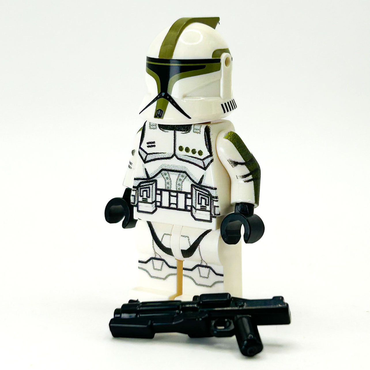 Custom Commander Clone Trooper (Red, Phase 1) Minifig made using LEGO parts  - B3 Customs