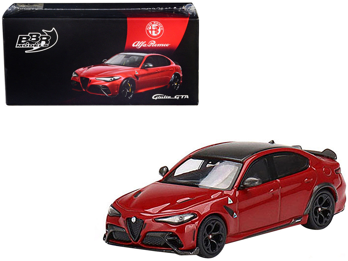 Alfa Romeo Giulia GTA Rosso GTA Red with Carbon Top 1/64 Diecast Model Car by BBR-0