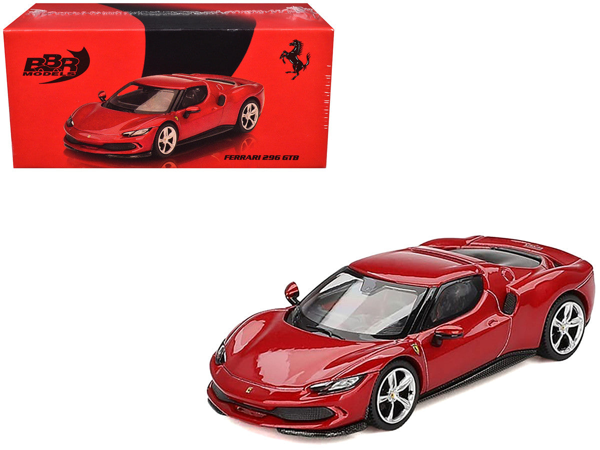 Ferrari 296 GTB Rosso Imola Red 1/64 Diecast Model Car by BBR-2