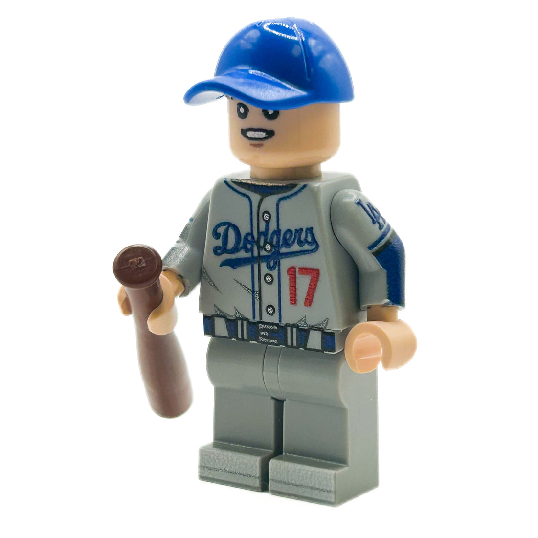 #17 Ohtani LA Baseball Player Minifig (Grey Uniform) for Lego
