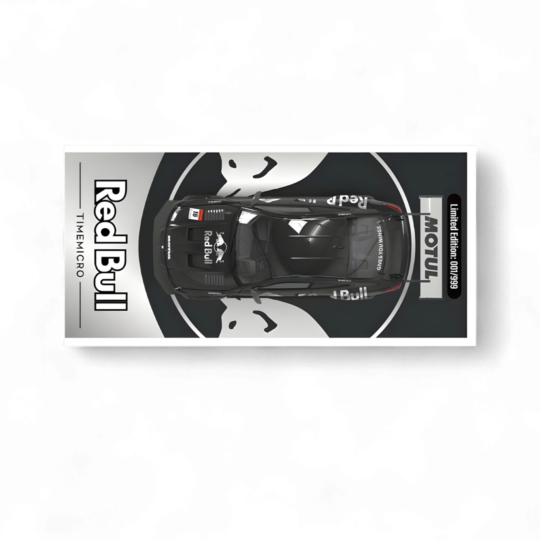 BMW M4 Modified Widebody Silver R e d B u l l Ordinary 1:64 by TimeMicro 2