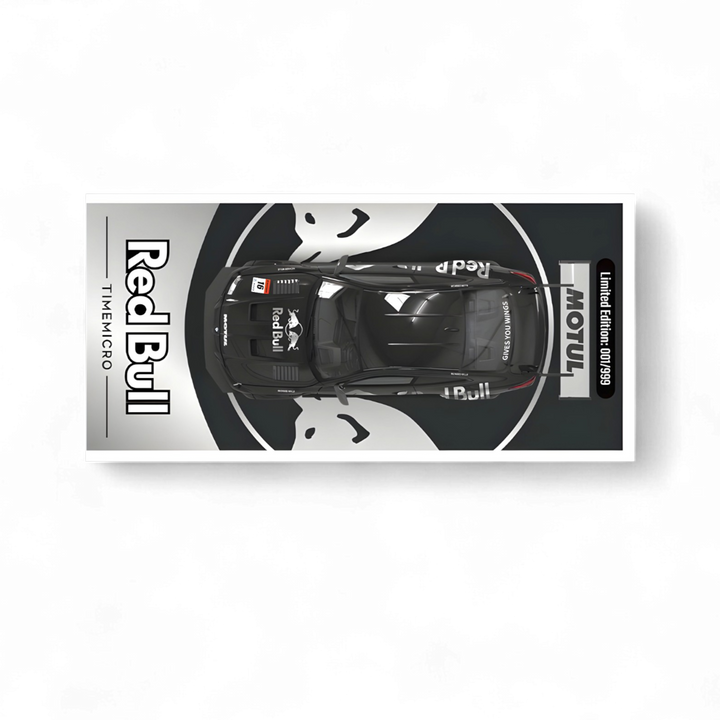 BMW M4 Modified Widebody Silver R e d B u l l Ordinary 1:64 by TimeMicro 2