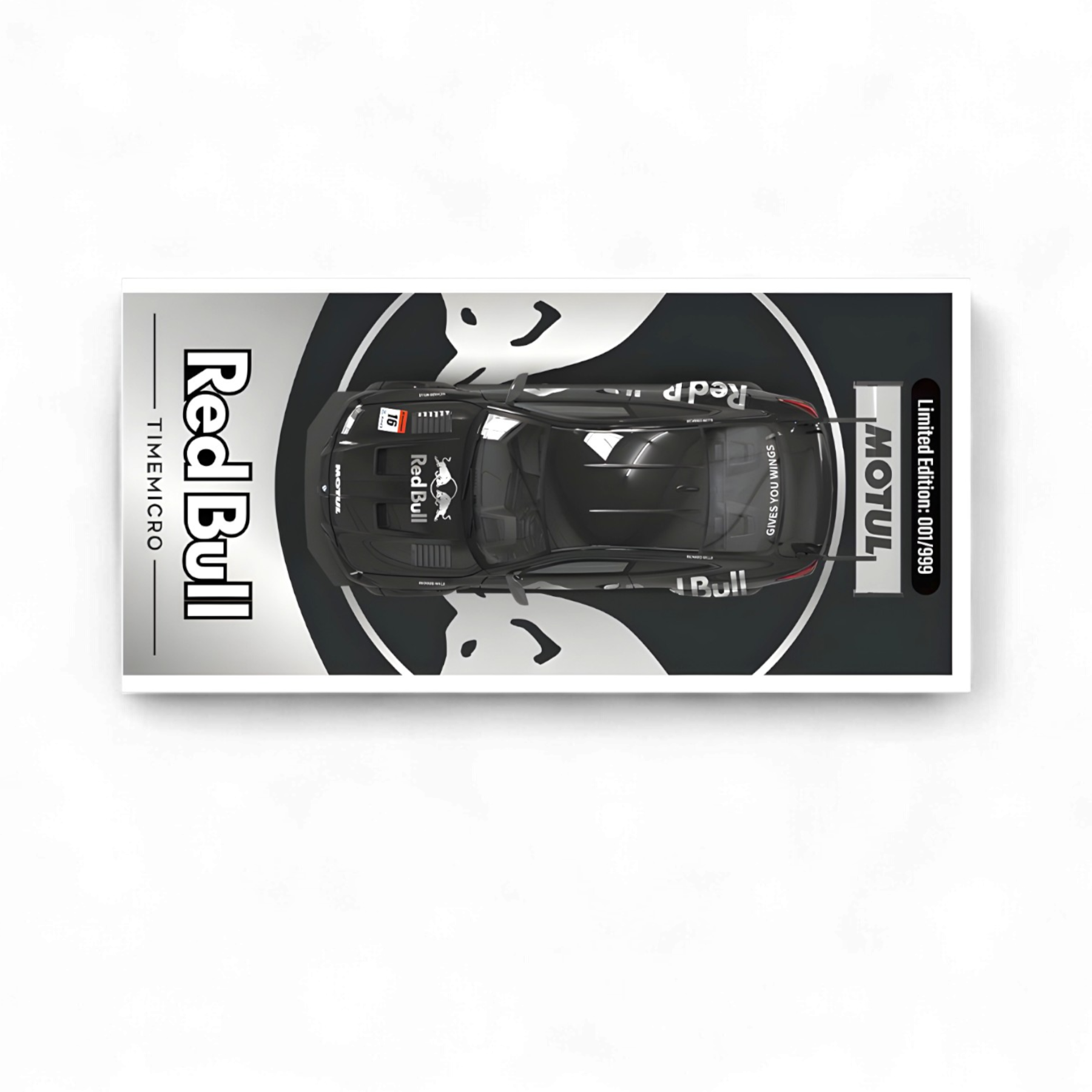 BMW M4 Modified Widebody Silver R e d B u l l - Figure Version 1:64 by TimeMicro 2