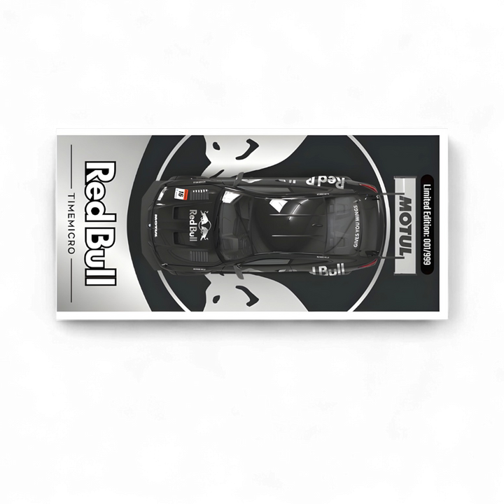 BMW M4 Modified Widebody Silver R e d B u l l - Figure Version 1:64 by TimeMicro 2