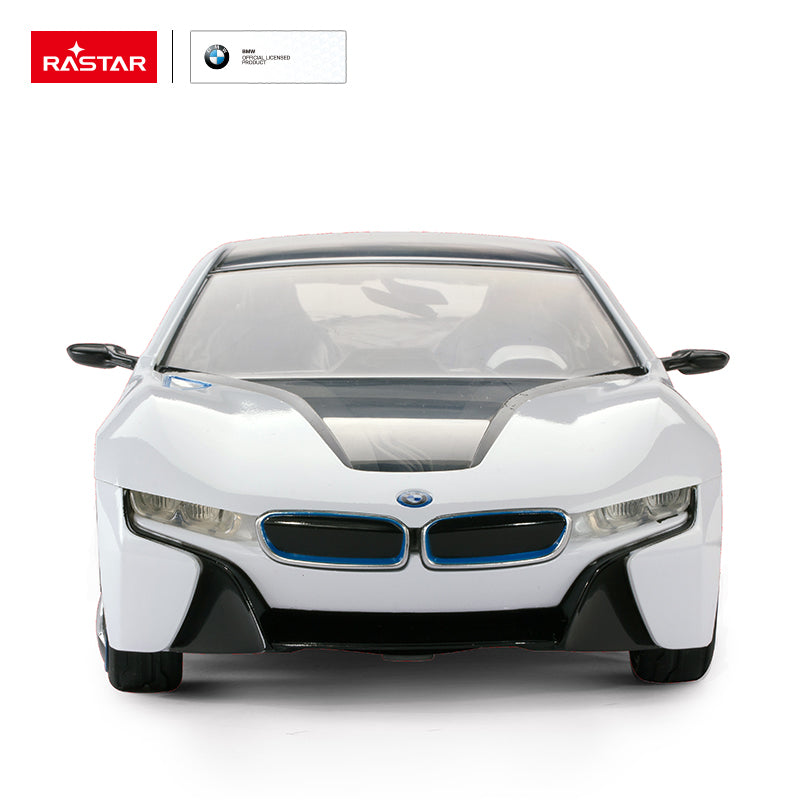 BMW i8 (White with blue strip) 1:14 Scale RC Remote Control Car by Rastar 5