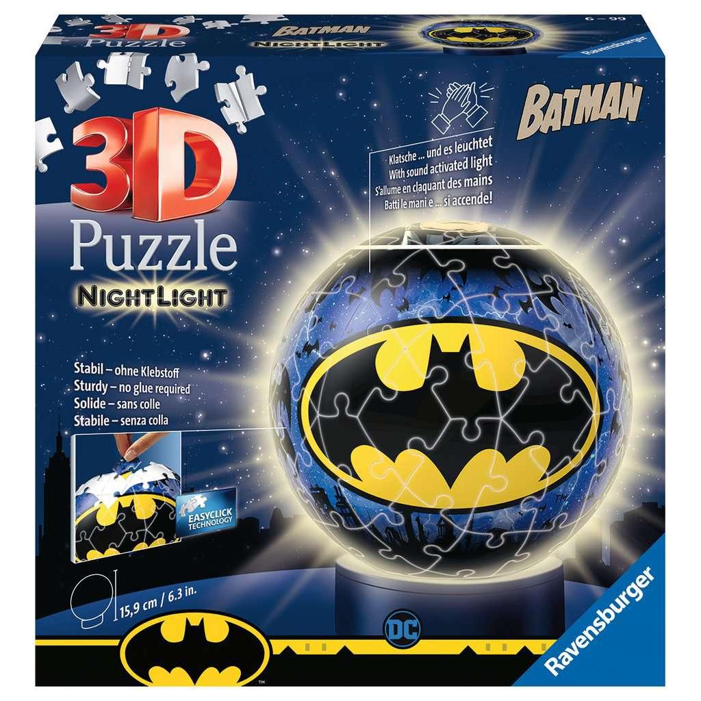 Batman Nightlight Ball 74 Piece 3D Jigsaw Puzzle Ravensburger