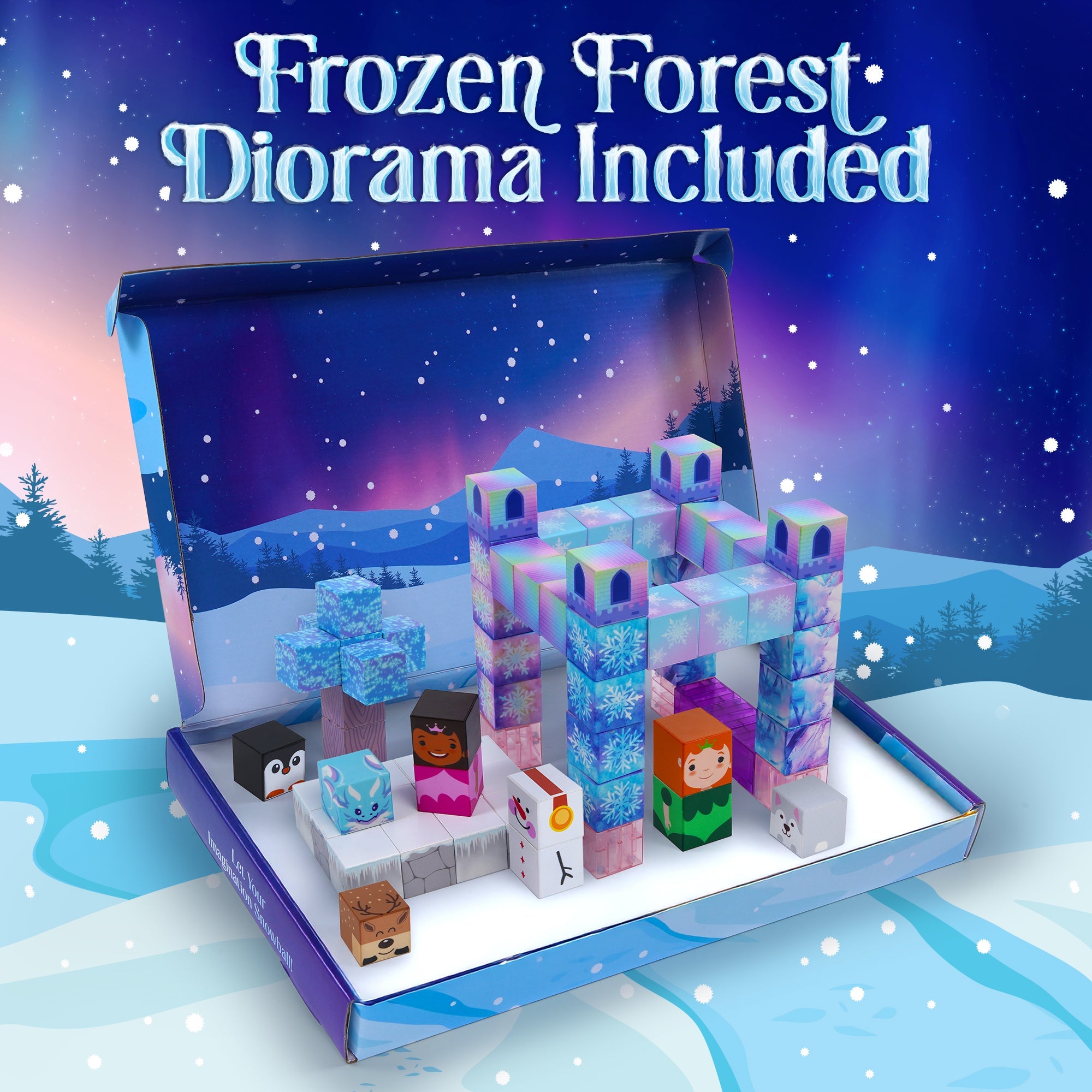 Blocchi Frosted Fairytale Magnetic Building Blocks Set Of 84pc by USA Toyz 2