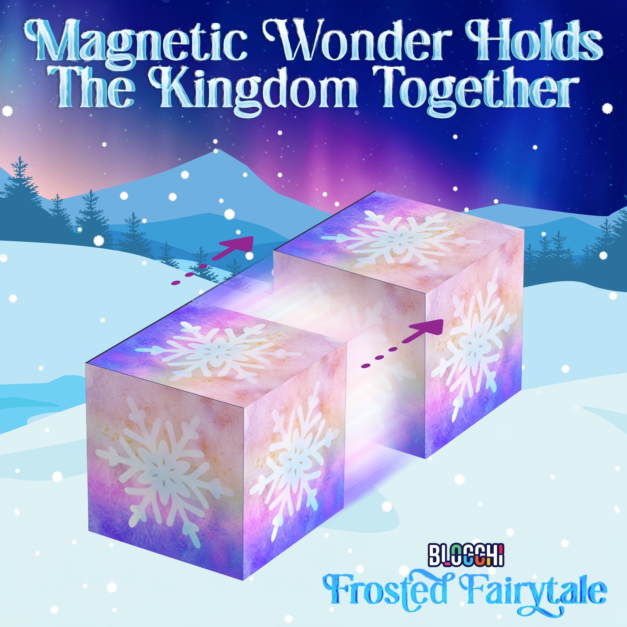 Blocchi Frosted Fairytale Magnetic Building Blocks Set Of 84pc by USA Toyz 4