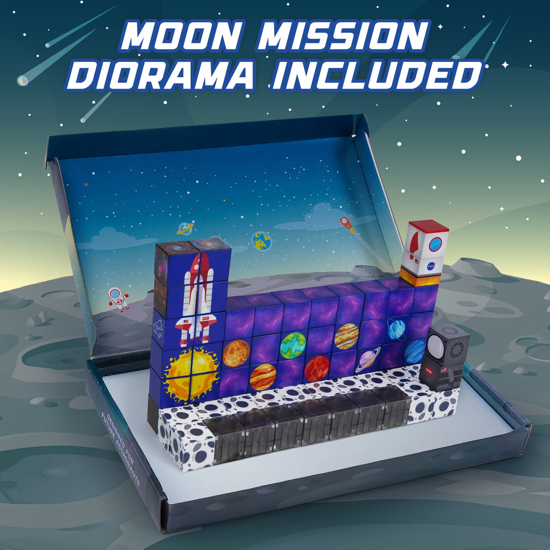 Blocchi Space Squad Magnetic Block Set 84 units by USA Toyz  3