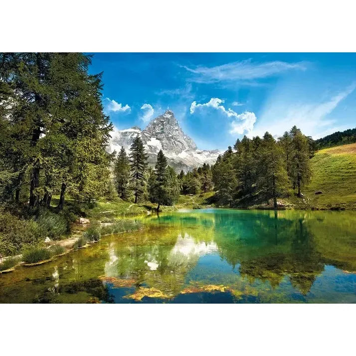 Lago Blu Cervinia Italy Matterhorn mountain lake 1500 piece puzzle image

Category