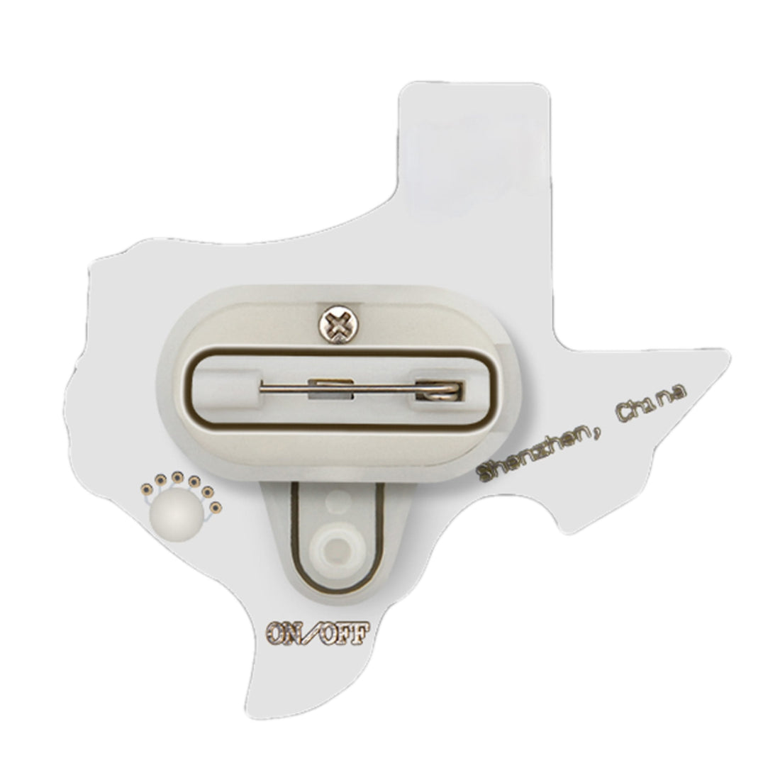 Don't Mess with Texas Flashing Body Light Lapel Pins