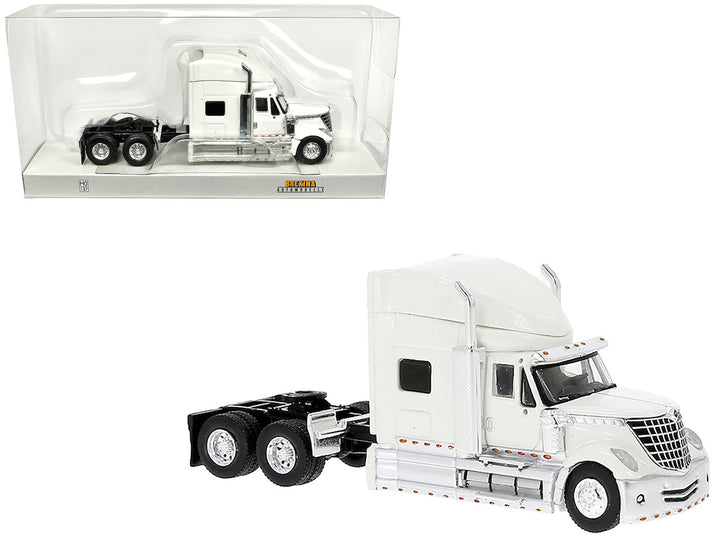 2010 International Lonestar Truck Tractor White 1/87 (HO) Scale Model Car by Brekina-0