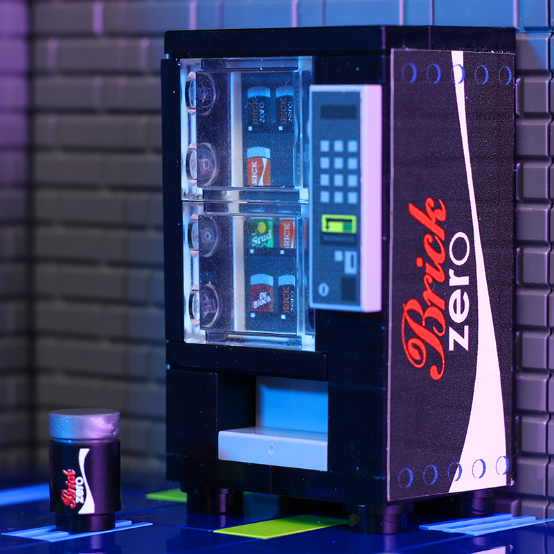 Brick Zero Soda Vending Machine made using LEGO parts - B3 Customs 2