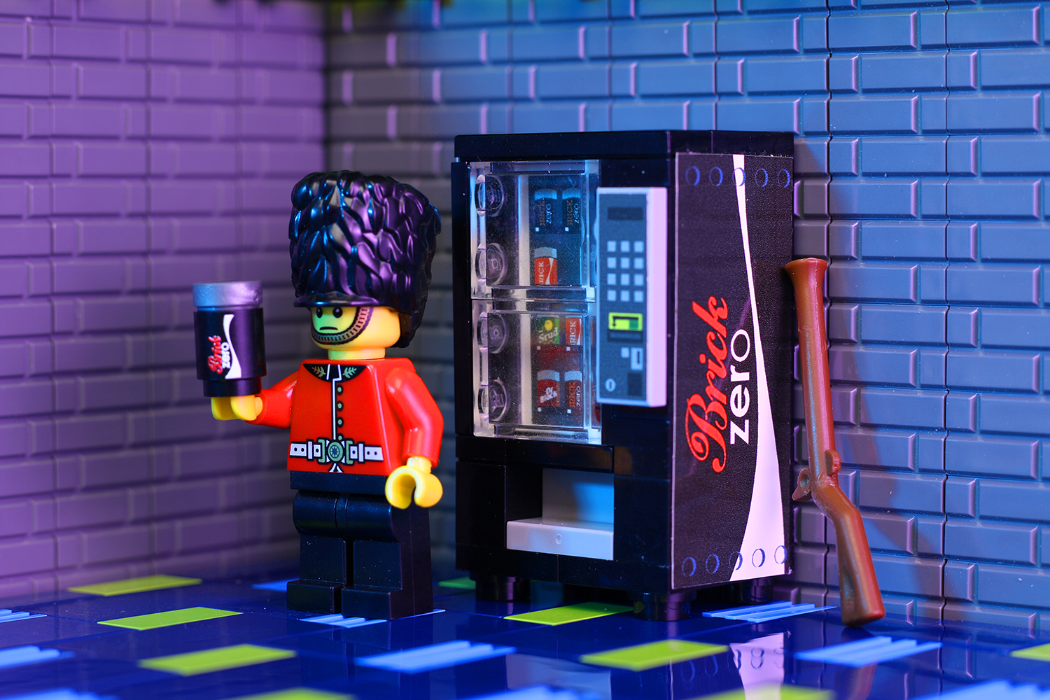 Brick Zero Soda Vending Machine made using LEGO parts - B3 Customs 3
