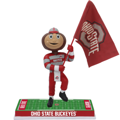 Brutus Buckeye Ohio State Buckeyes Flag Bobblehead 2