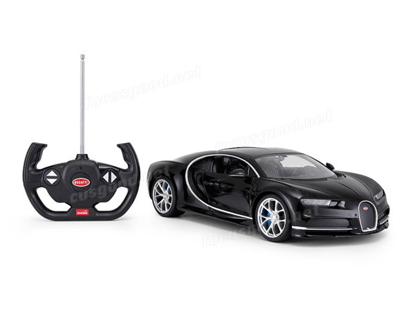 Bugatti Chiron (Black) 1:14 Scale Remote Control Car by Rastar
