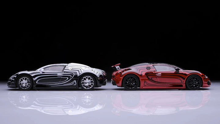 Bugatti Veyron 1:64 Scale Diecast Model by Mortal TPC Back to Back