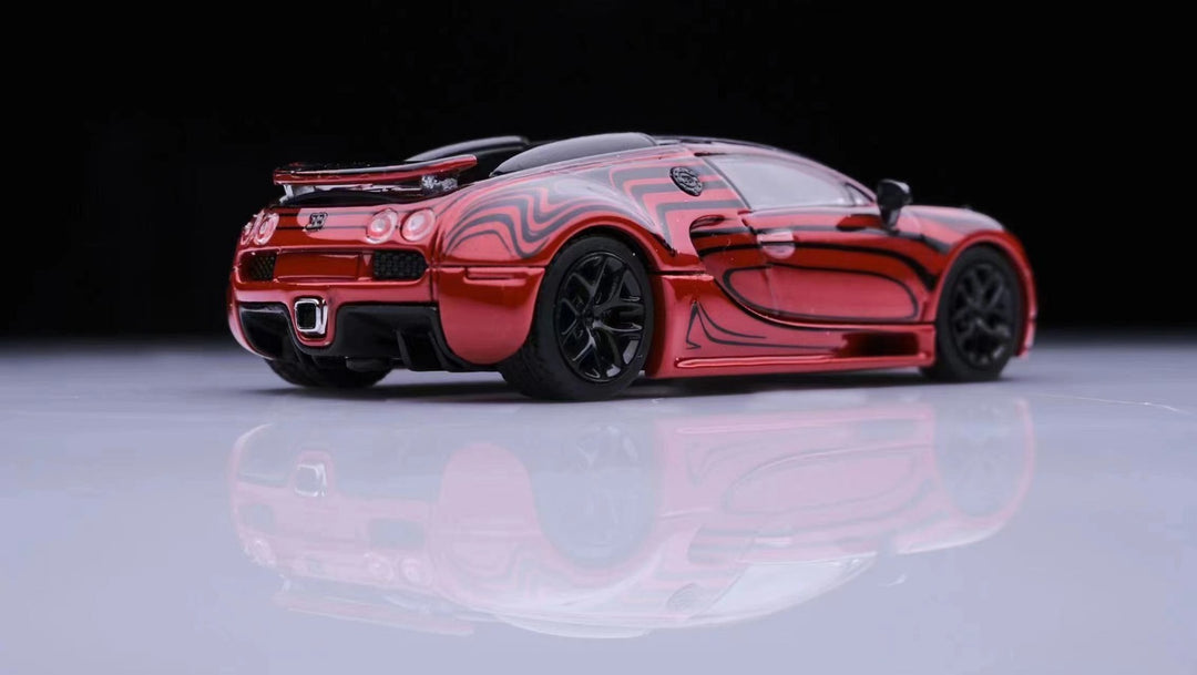 Bugatti Veyron (Mortal TPC) 1:64 Red / Black Rear View
