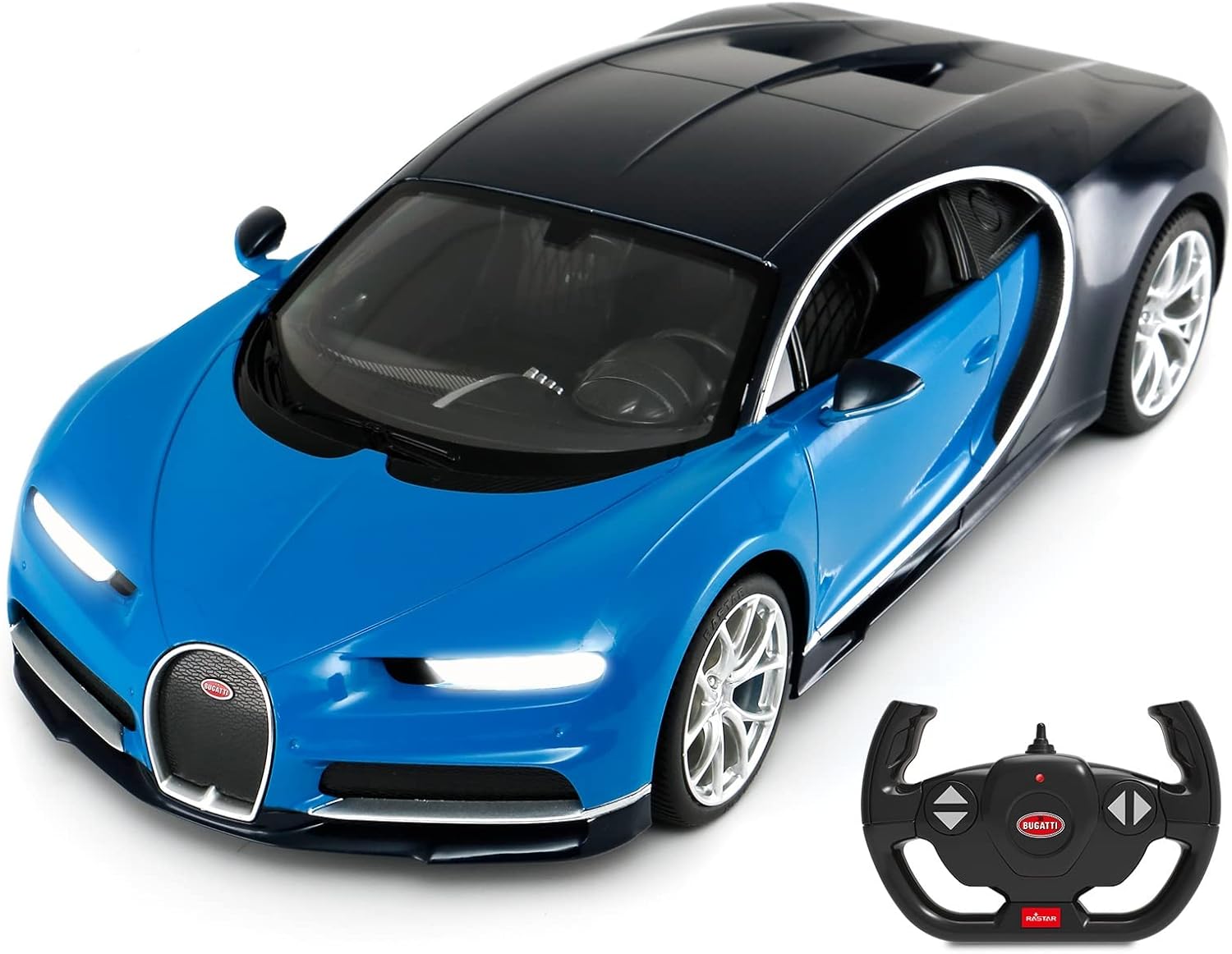 Bugatti Chiron (Blue) 1:14 Scale Remote Control Car by Rastar RAS75700B     