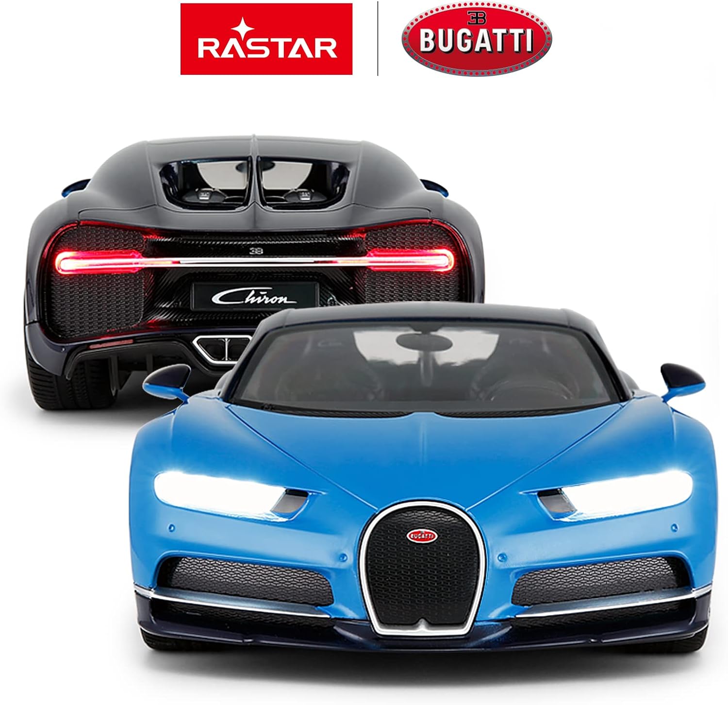 Bugatti Chiron (Blue) 1:14 Scale Remote Control Car by Rastar RAS75700B 3