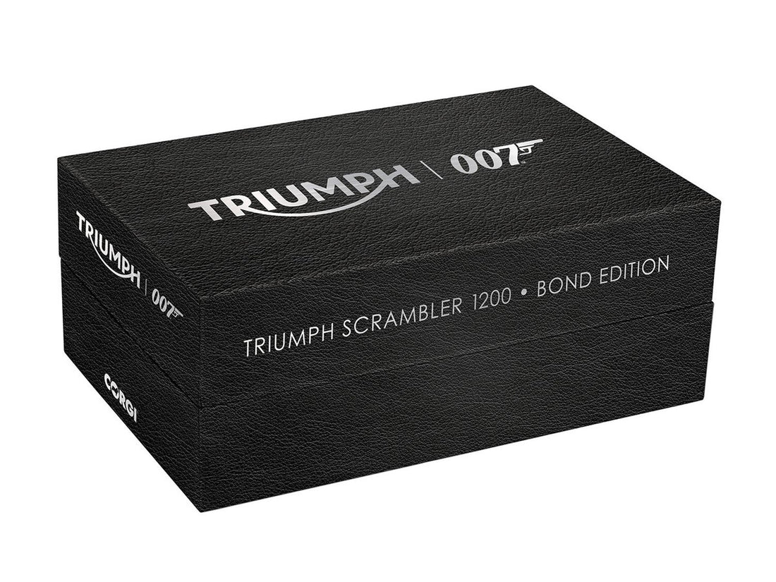 Triumph Scrambler 1200 "Bond Edition" Motorcycle Black 007 James Bond "No Time to Die" (2021) Movie 1/12 Diecast Model by Corgi-2