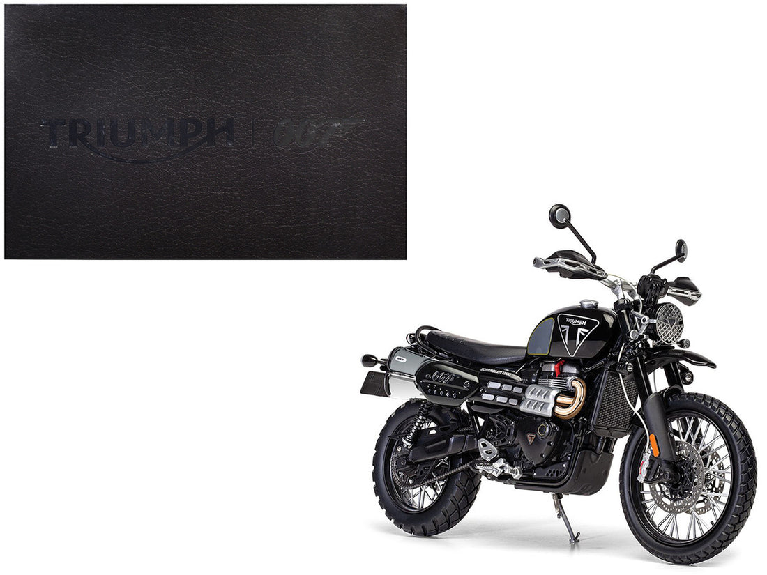 Triumph Scrambler 1200 "Bond Edition" Motorcycle Black 007 James Bond "No Time to Die" (2021) Movie 1/12 Diecast Model by Corgi-0