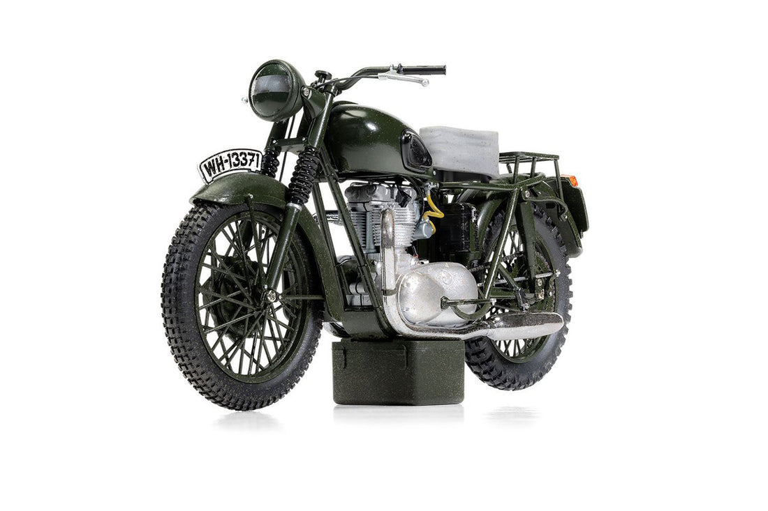 Triumph TR6 Trophy Motorcycle Dark Green (Weathered) "The Great Escape" (1963) Movie Diecast Model by Corgi-1