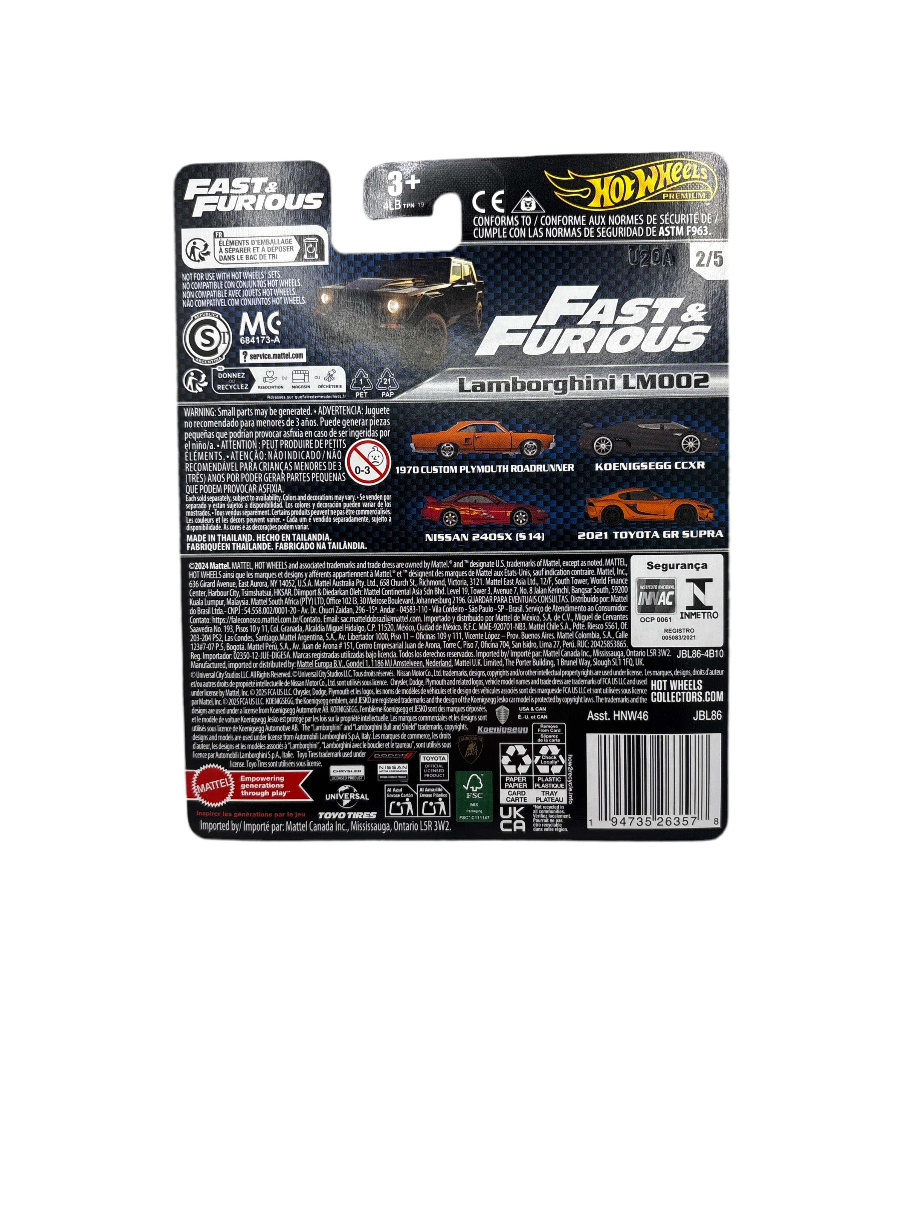 Hot Wheels Lamborghini LM002 Diecast Black 2