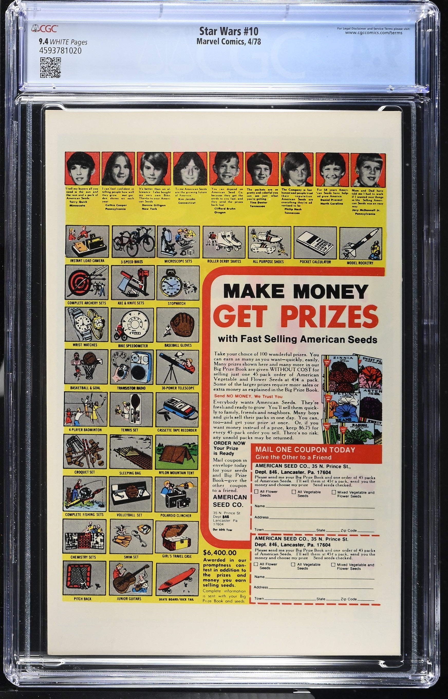 Star Wars #10 (4/78) Graded CGC 9.4 2