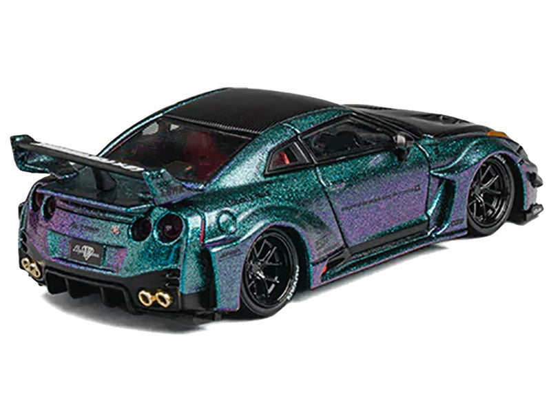 Nissan 35GT-RR "LB-Silhouette Works GT" RHD (Right Hand Drive) Magic Purple Metallic with Extra Wheels 1/64 Diecast Model Car by CM Model 4