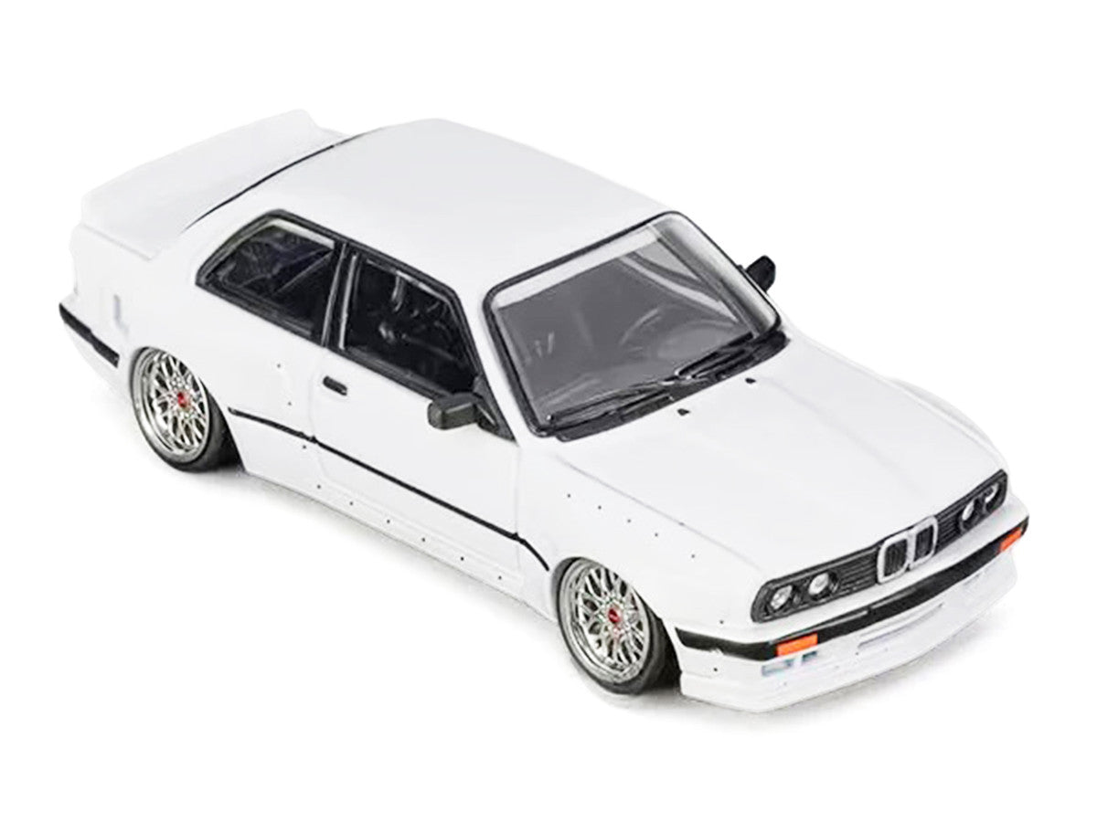 Pandem E30 V1 White with Extra Wheels 1/64 Diecast Model Car by CM Models