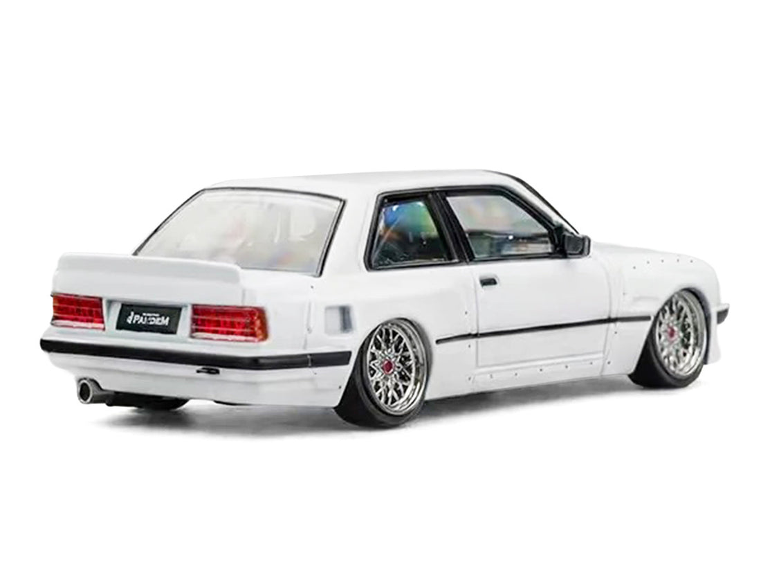 Pandem E30 V1 White with Extra Wheels 1/64 Diecast Model Car by CM Models