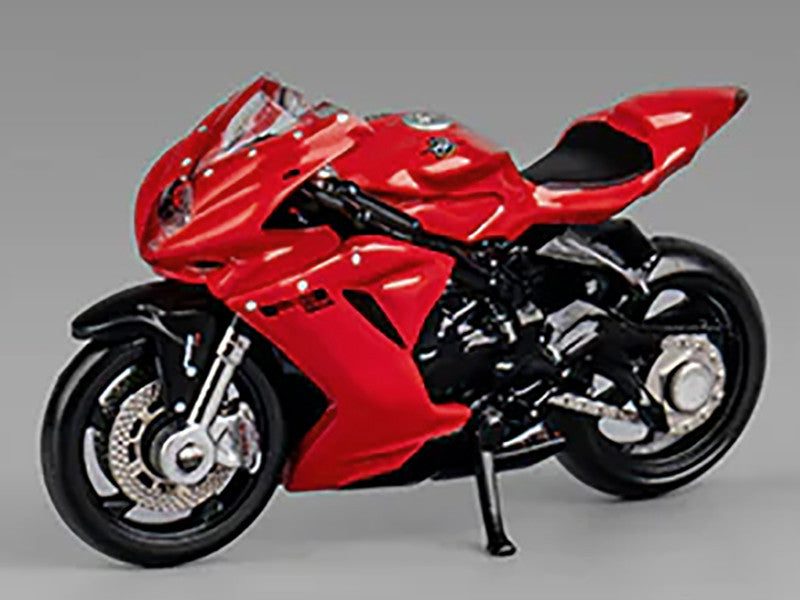 2022 MV Agusta F3 Rosso Motorcycle Red with Figure 1/64 Diecast Model by CM Model-0