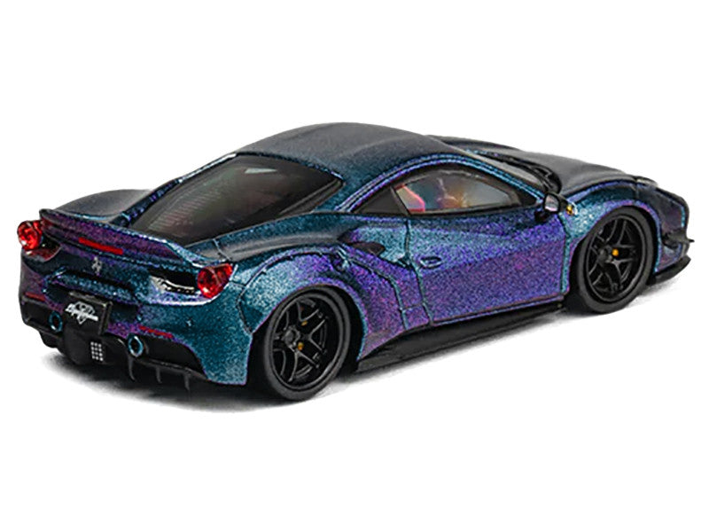 LB Works 488 Magic Purple Metallic 1/64 Diecast Model Car by CM Model-2