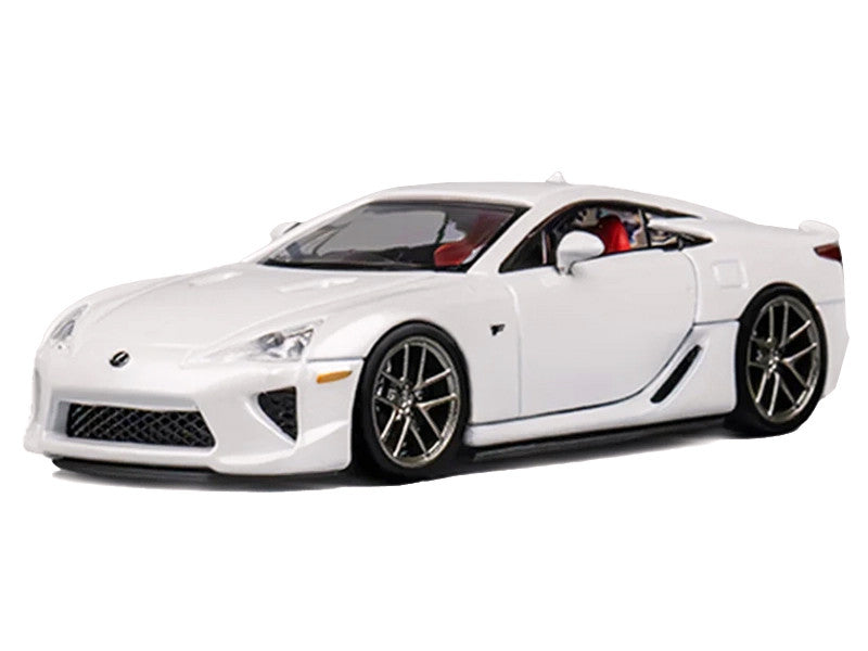 Lexus LFA RHD (Right Hand Drive) Pearl White Metallic 1/64 Diecast Model Car by CM Models-1