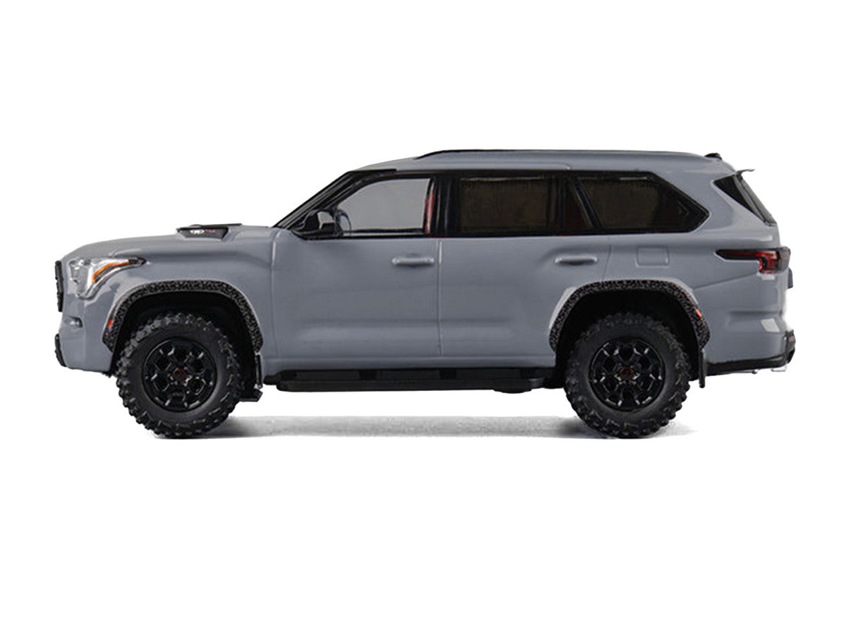 2024 Toyota Sequoia Cement Gray with Red Interior 1/64 Diecast Model Car by CM Models