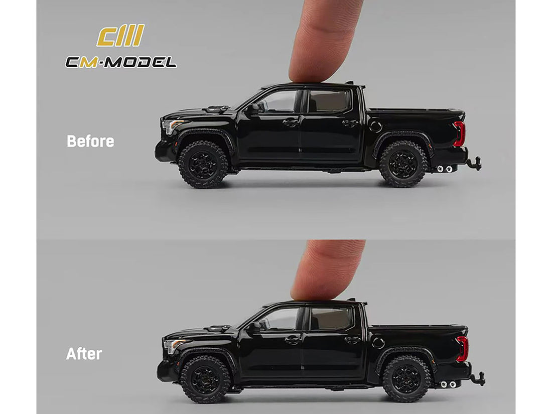 Toyota Tundra Pickup Truck Black 1/64 Diecast Model Car by CM Models
