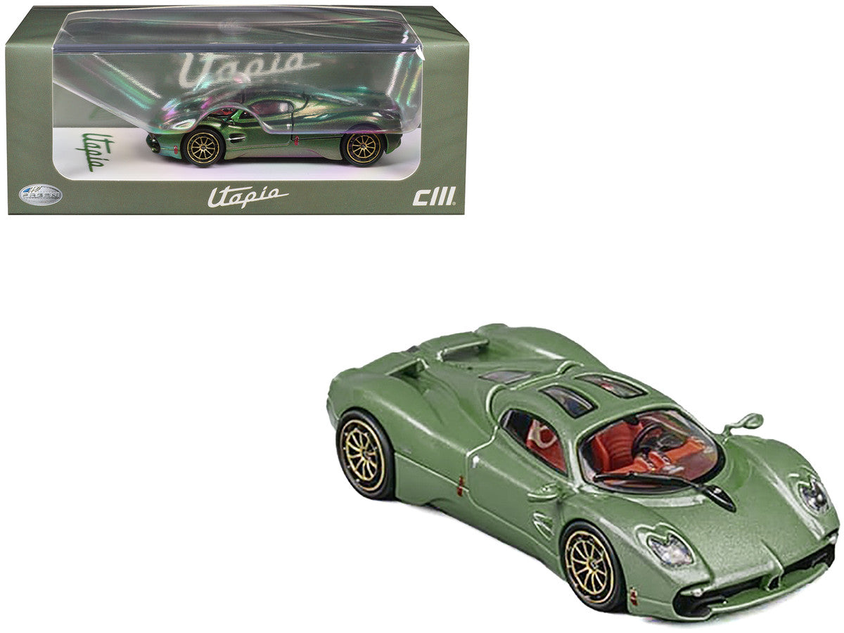 Pagani Utopia Green Metallic 1/64 Diecast Model Car by CM Model-2
