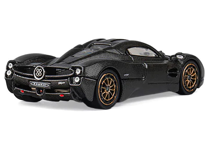 Pagani Utopia Full Carbon with Gold Wheels 1/64 Diecast Model Car by CM Model-2