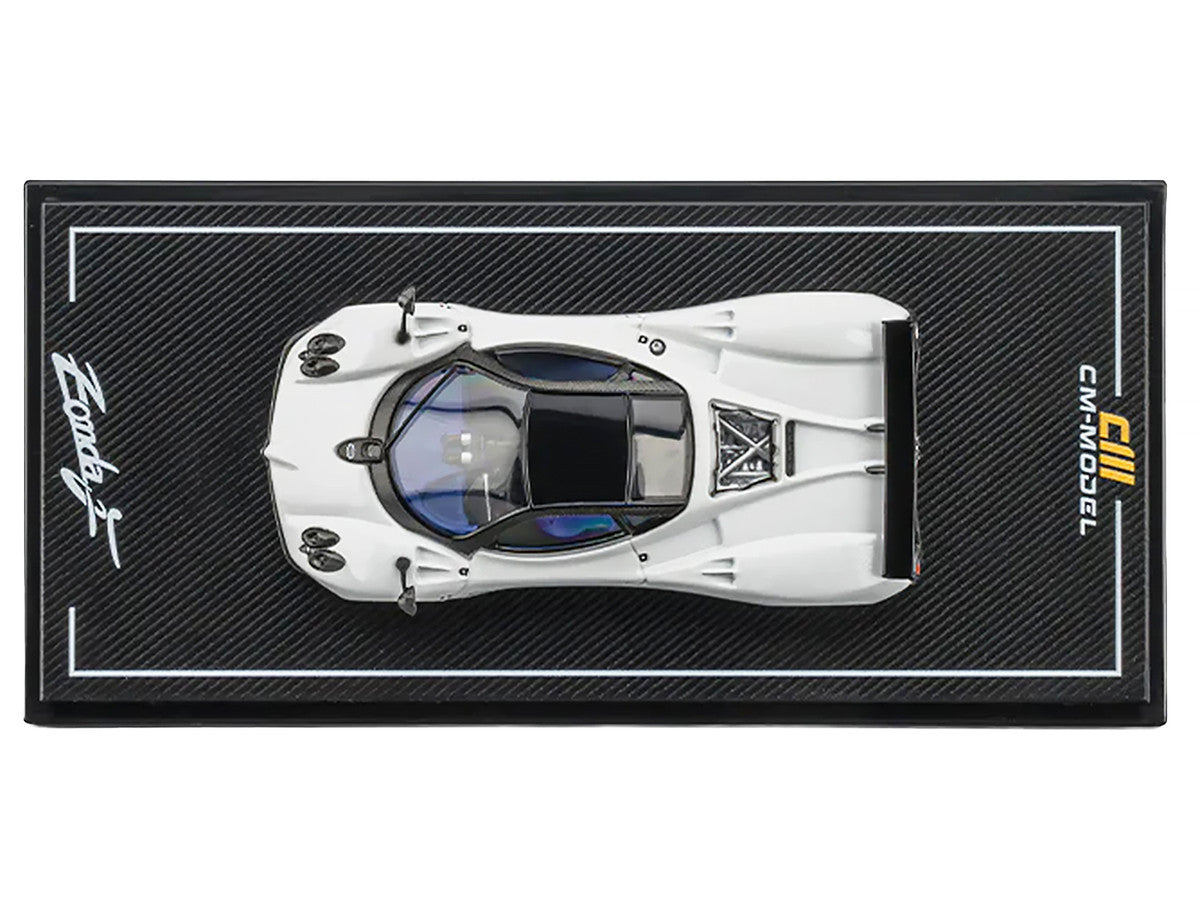 Pagani Zonda F Pearl White with Black Top 1/64 Diecast Model Car by CM Model
