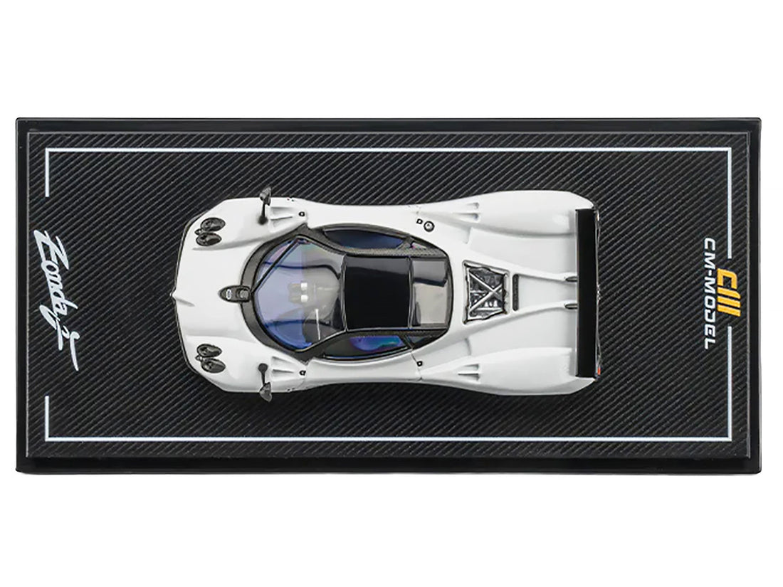 Pagani Zonda F Pearl White with Black Top 1/64 Diecast Model Car by CM Model