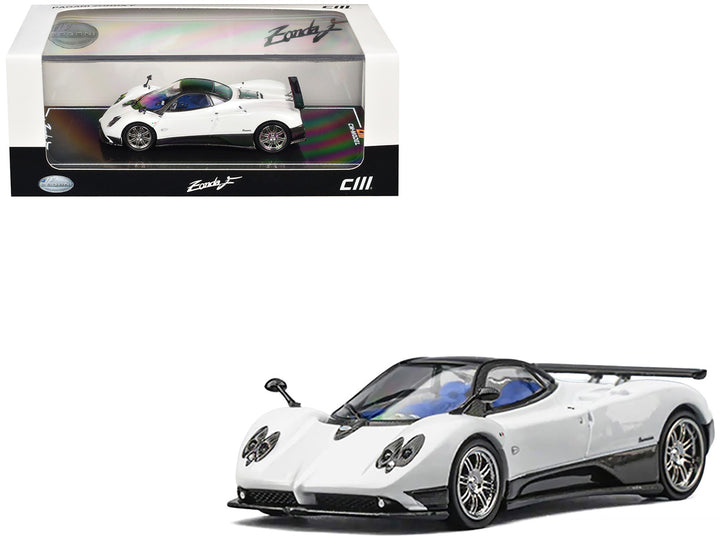 Display case with the Pagani Zonda F 1:64 diecast model