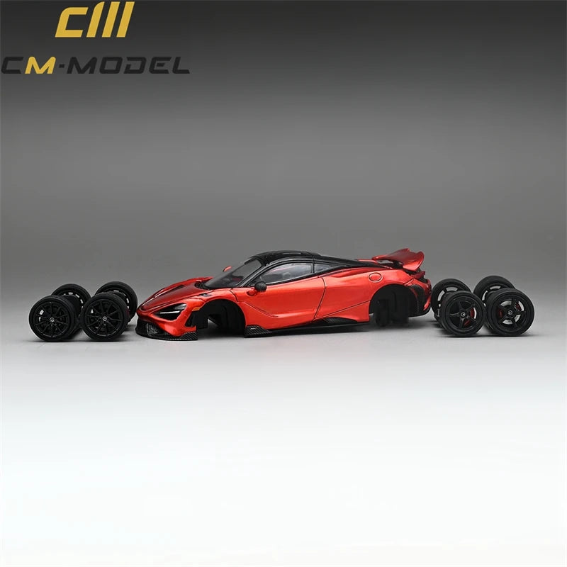 McLaren 765LT Volcanic Orange 1:64 Scale Diecast Model by CM Model