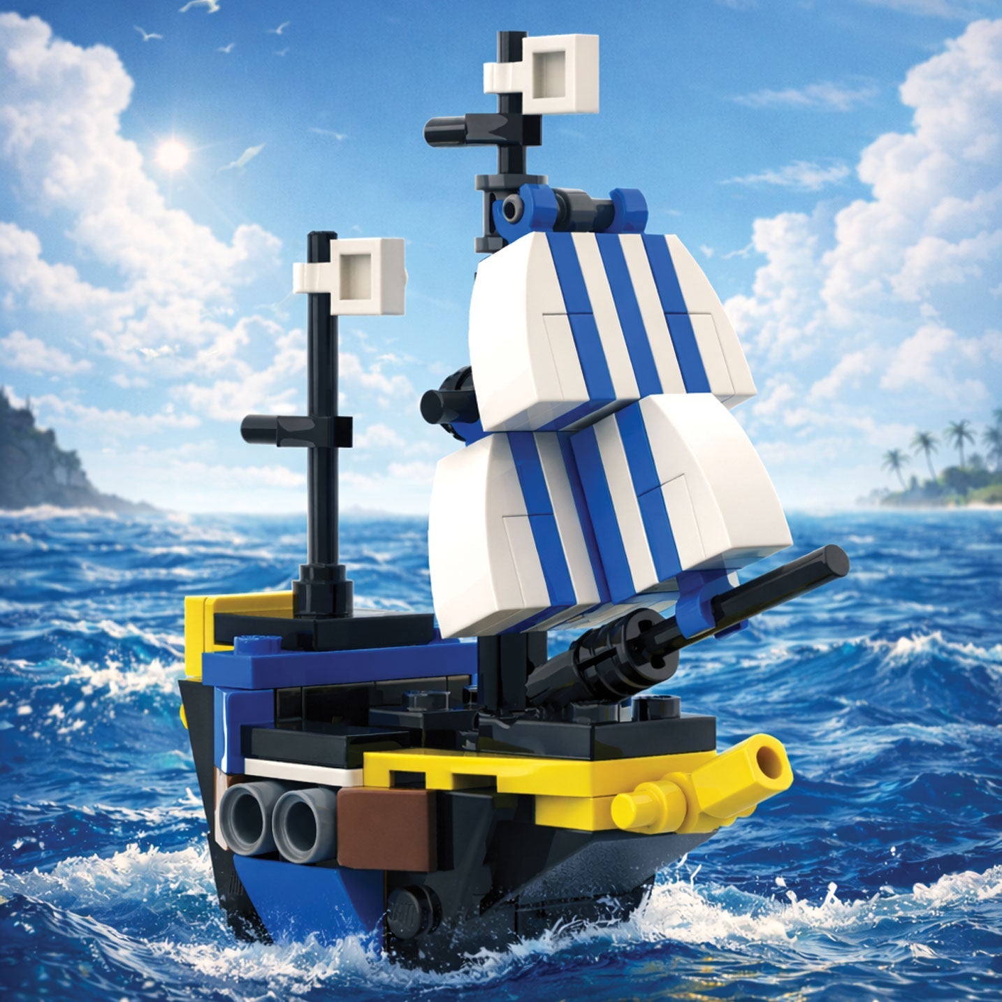 Mini Classic Clipper Pirate Ship for Lego