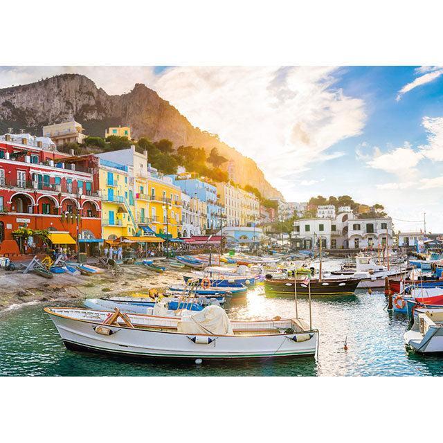 Capri Marina Grande Italy Mediterranean harbor 1500 piece puzzle image